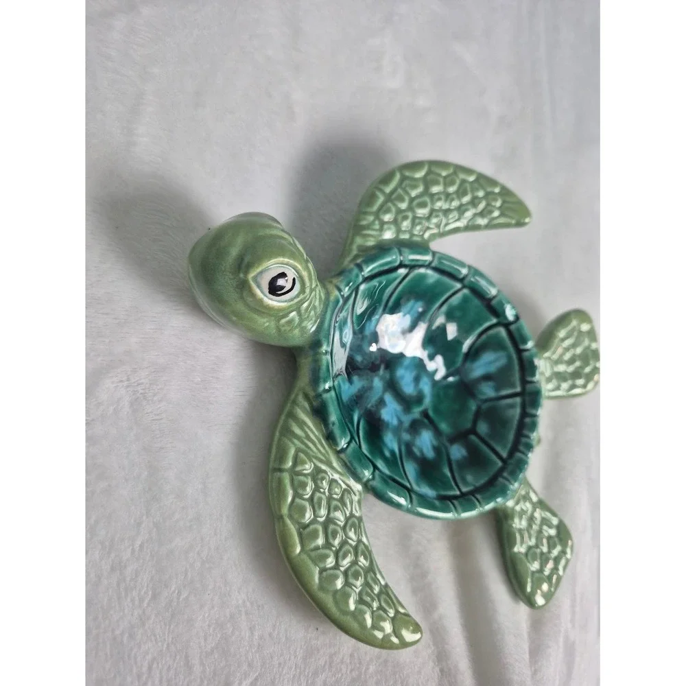 Ben Diller Maui Hawaiian Studio Pottery Ceramic Sea Turtle Dish Limited Edition
